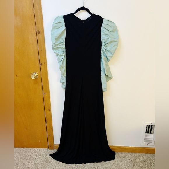 Like New Tory Burch Gathered Taffeta Sleeve Maxi Dress. - Picture 12 of 15
